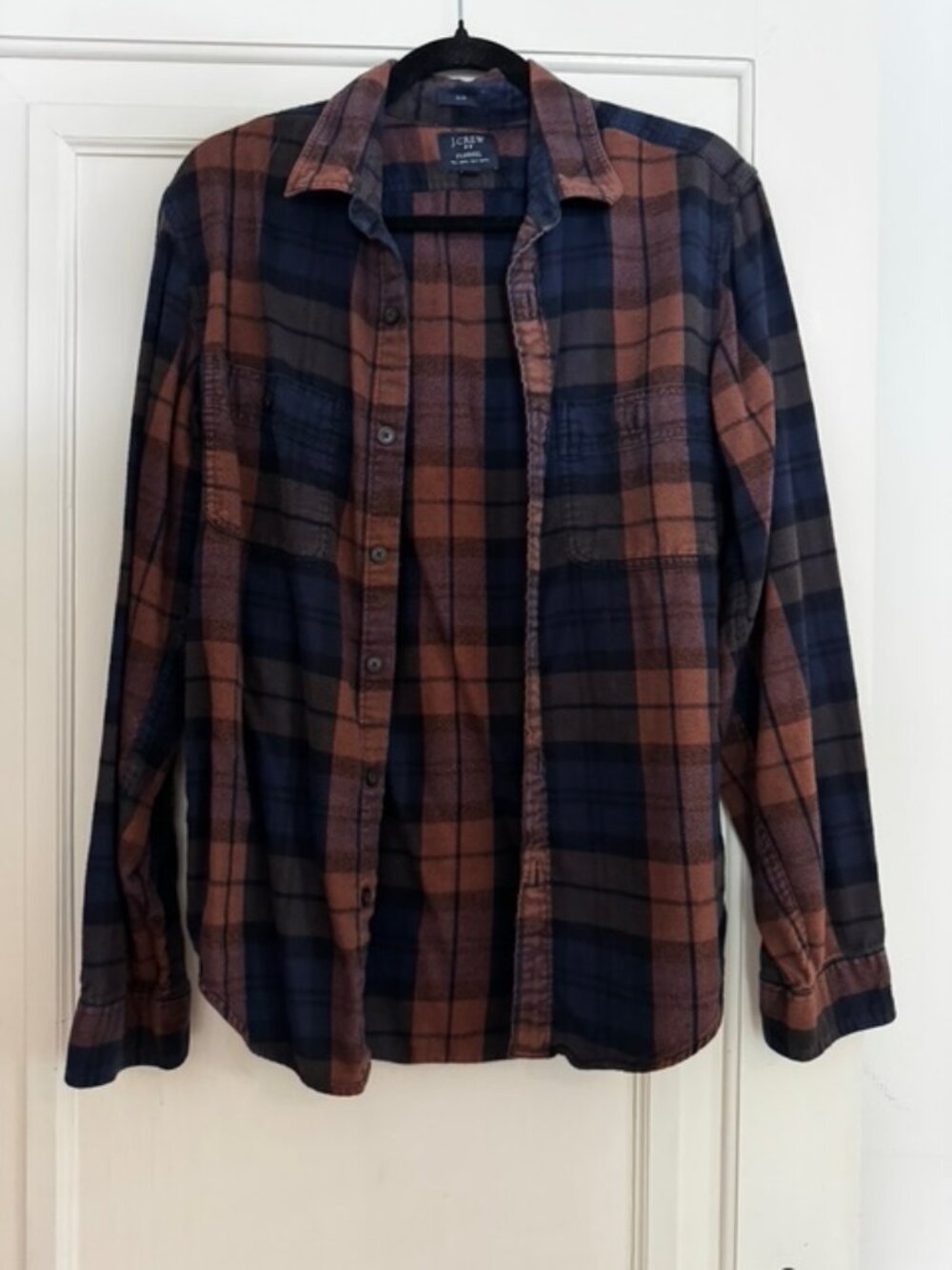 J Crew Men's Button Down  Flannal Shirt Size M Medium